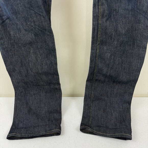 Shockoe Atelier Slim Candiani Stretch Button Fly Dark Jeans 33 Batch 934 3 Of 12 - Picture 5 of 16